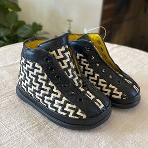Pom D'api Woven Booties infant Size EUR 18 US 3.5 French baby‎ boots